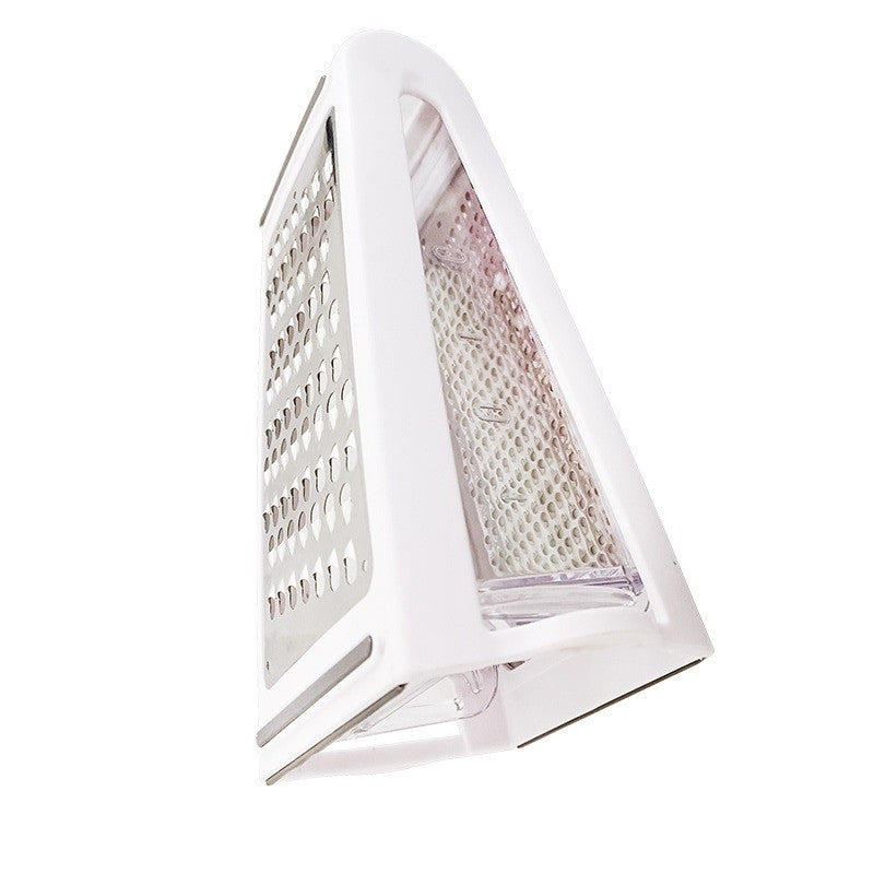 Razatoare de bucatarie cu cutie colectoare doua tipuri de lame, carcasa inox si ABS, design practic, alb
