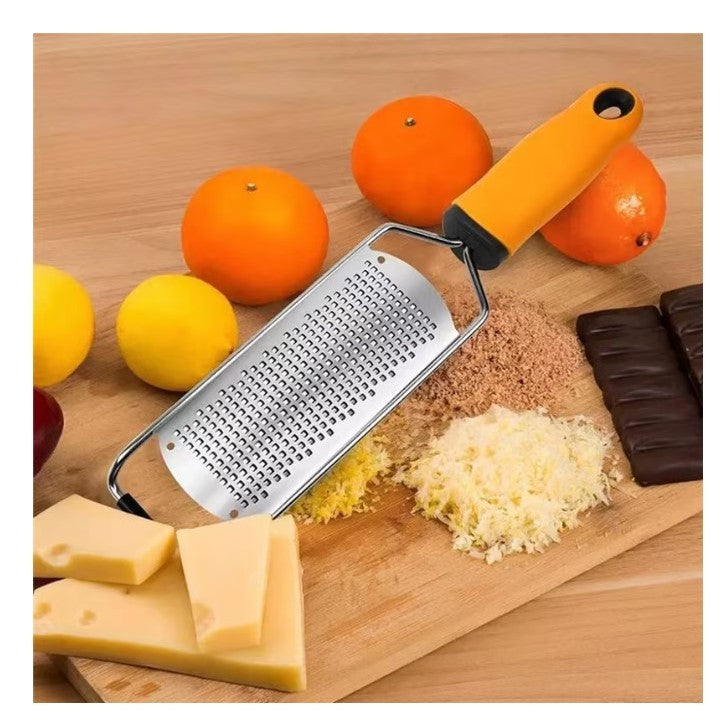 Razatoare manuala perie inclusa, Inox, usor de utilizat, 31x6.7 cm, Galben