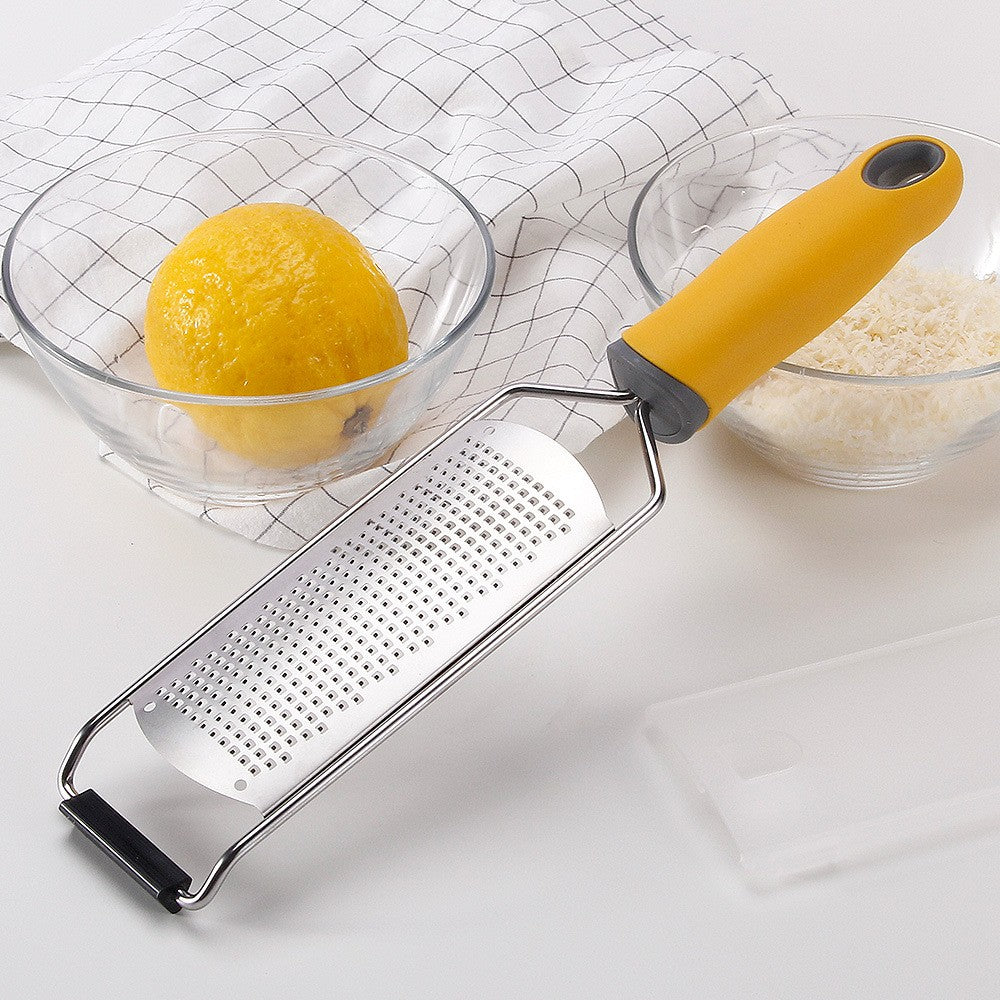 Razatoare manuala perie inclusa, Inox, usor de utilizat, 31x6.7 cm, Galben