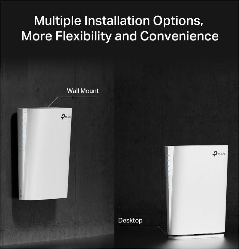 RANGE EXTENDER TP-LINK wireless 6000Mbps, 1 port 2.5 Gigabit, 2 porturi Gigabit, 2 antene interne, 2.4 / 5Ghz dual band, Wi-Fi 6, "RE900XD"