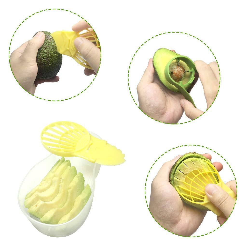 Recipient de Depozitare Avocado 5in1, Etans, pentru Frigider, din Plastic, Dispozitiv de Taiat, Curatat, Feliat, 15x4.5x7 cm, Gri