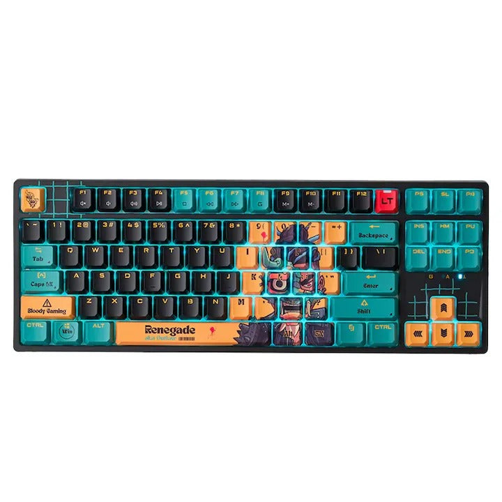 Tastatura A4Tech Bloody "AT87" Alpha Optical Switch Performance Keyboard USB Renegade , US Layout "AT87 Renegad" 4711421 000734