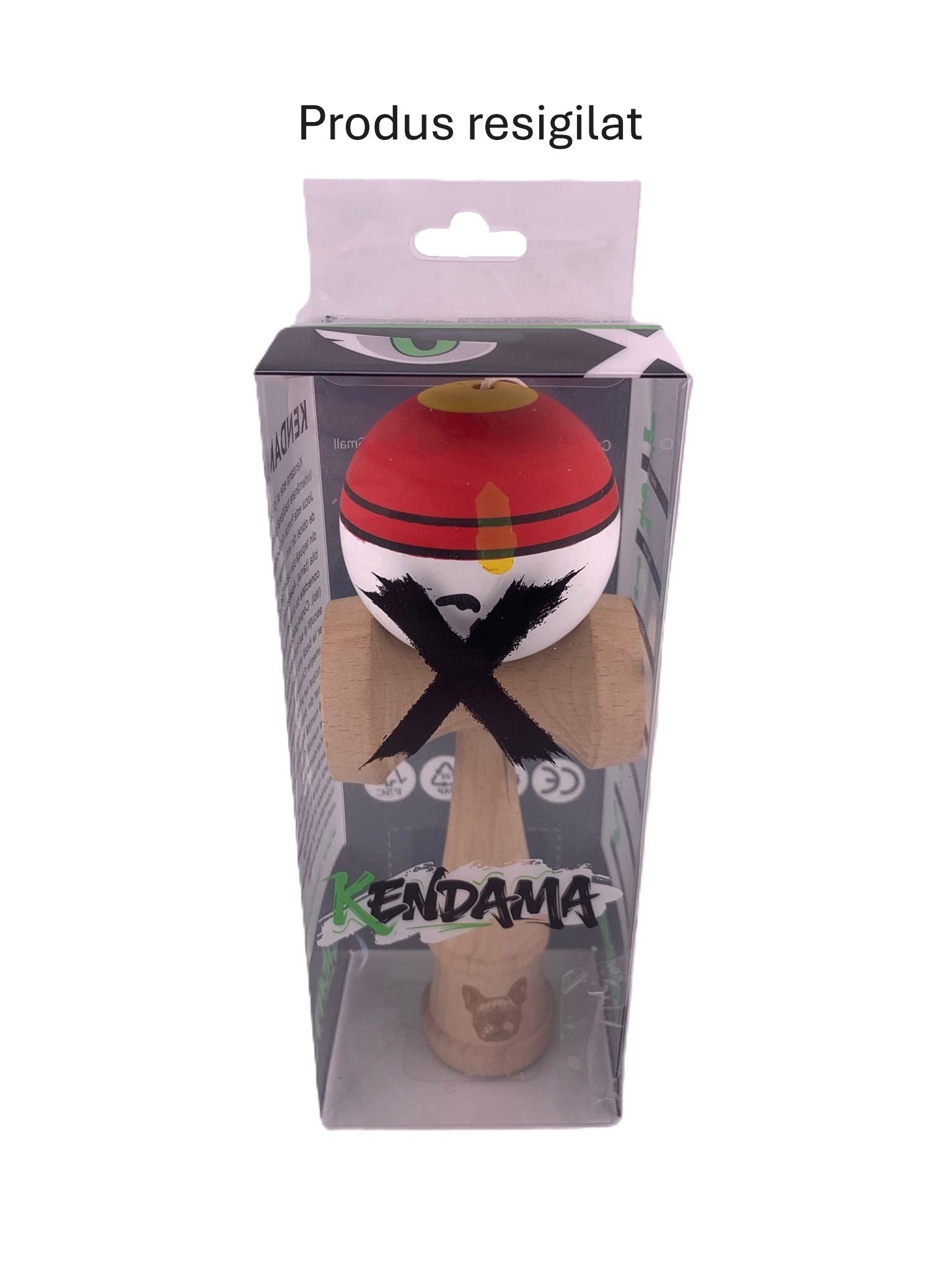RESIGILAT - Kendama X Originala, Profesionala, Big Cups V2, Model Rege Super Sticky Legendary Cupe Mari, Rulment Metalic cu Ata 55 cm, Maner Maro