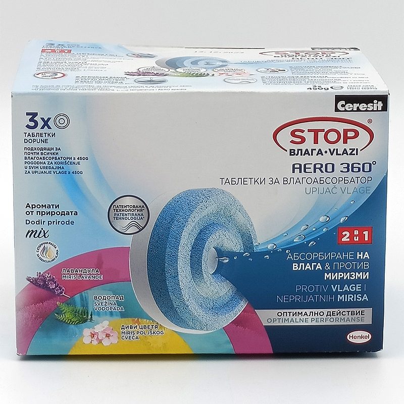Rezerva, Ceresit Aero 360 Tablete, 3 X 450 g Mix