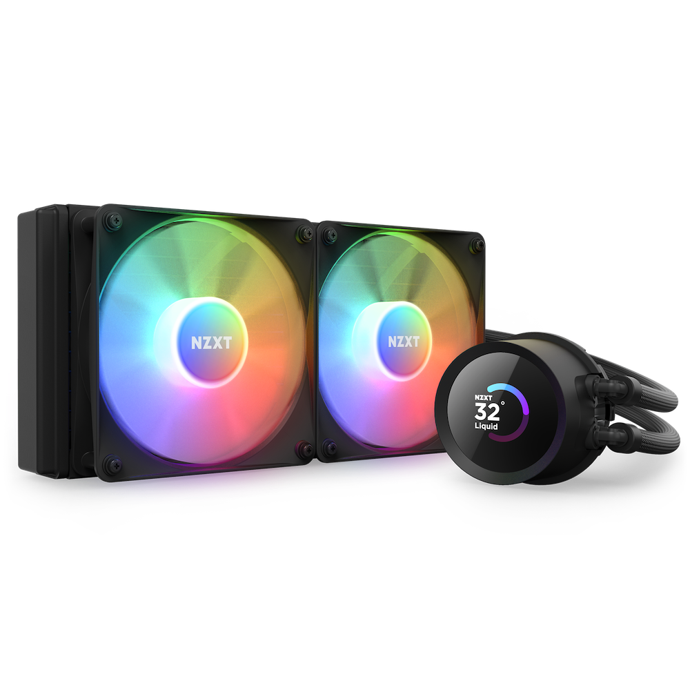 Cooler NZXT "Kraken 240 RGB", skt universal, racire cu lichid, ventilator 120 mm x 2, 1800 rpm, iluminat ARGB, "RL-KR240-B1"