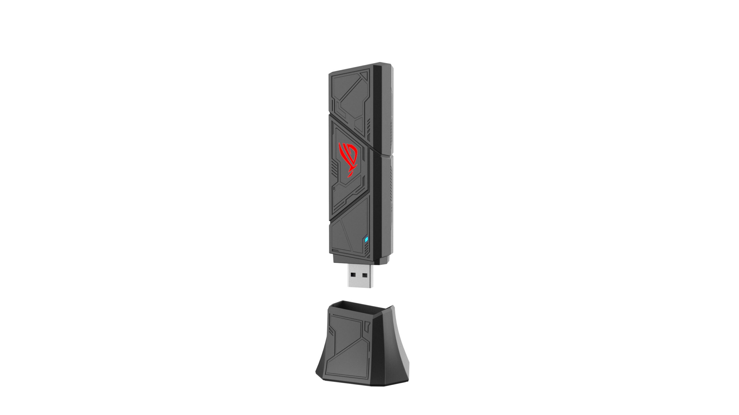 Adaptor Asus WiFi 7 tri-band BE6500, 6GHz banda4096-QAM suport, functionare multi link(MLO) "ROG USB-BE92"