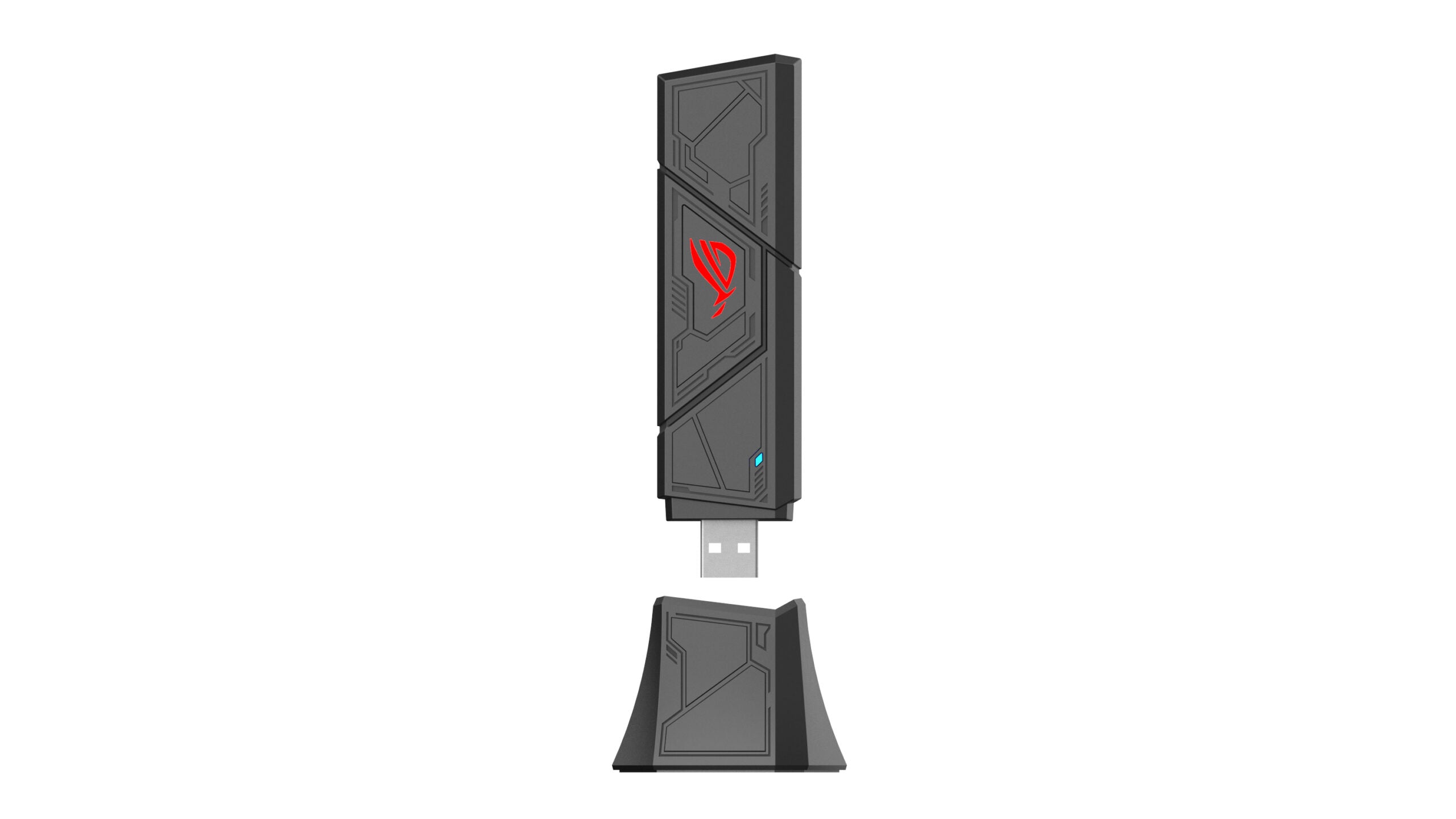 Adaptor Asus WiFi 7 tri-band BE6500, 6GHz banda4096-QAM suport, functionare multi link(MLO) "ROG USB-BE92"