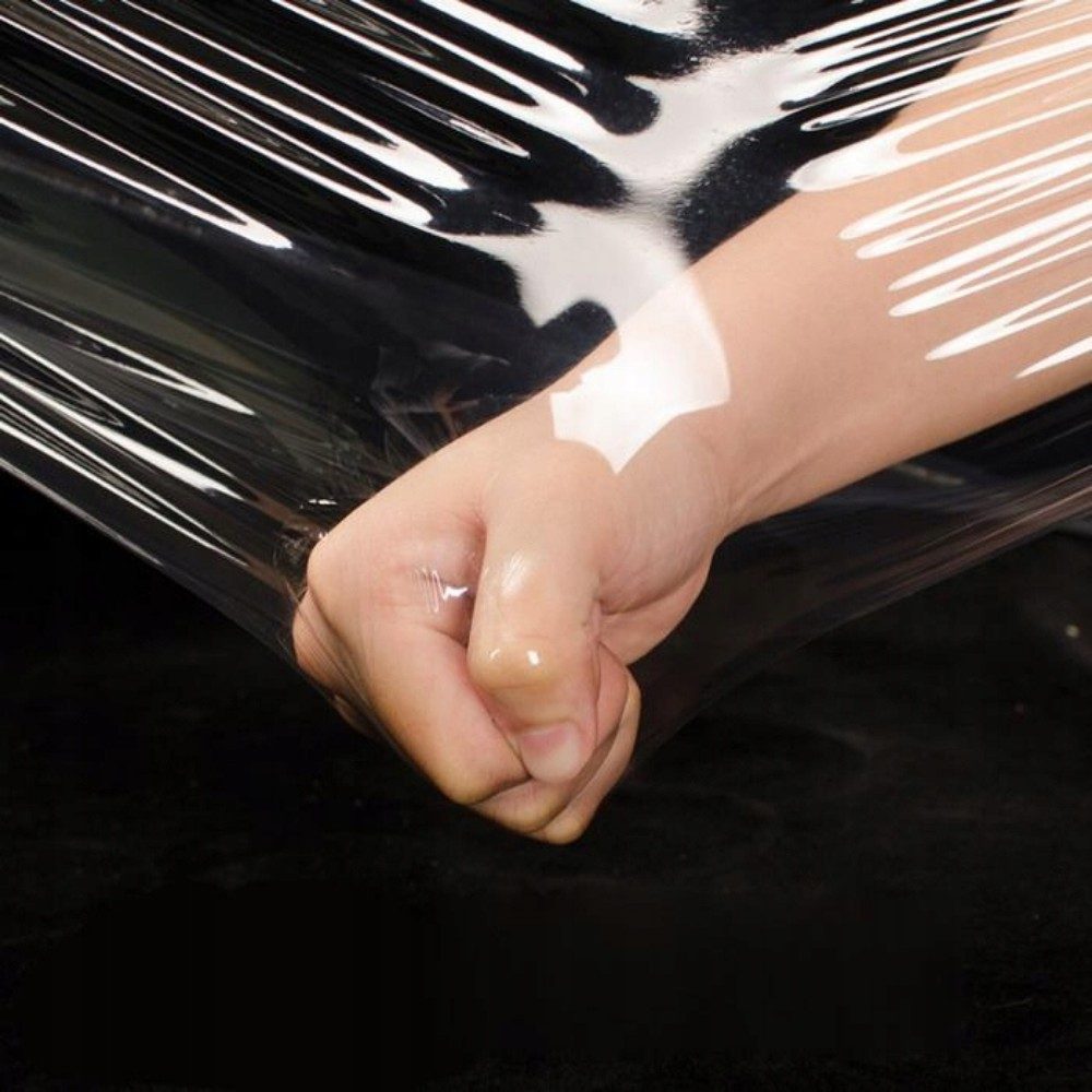 Rola Folie Stretch Transparenta pentru Ambalare Manuala, Protectie si Fixare Colete, Utilizare Depozit si Transport, Silentioasa, Rezistenta la Intindere, 1.5 kg pe Rola, Tub 300 g, Transparent