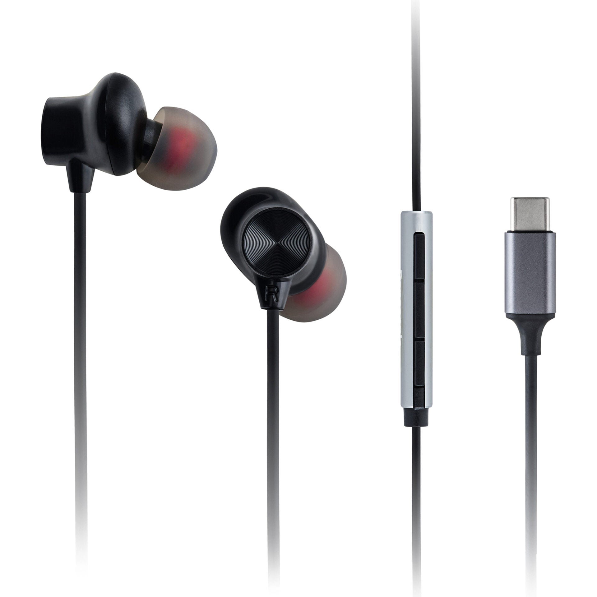 Casti Audio In Ear RP-TCM225DEK, cu fir, Microfon, Negru, USB-C,  Panasonic "RP-TCM225DEK" (timbru verde 0.8 lei)