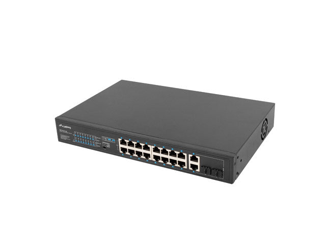 Switch Lanberg Gigabit Ethernet, 250W "RSFE-16P-2C-250"