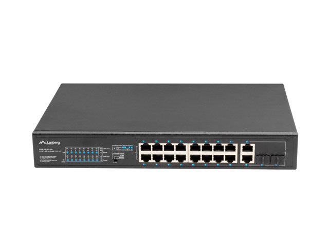 Switch Lanberg Gigabit Ethernet, 250W "RSFE-16P-2C-250"