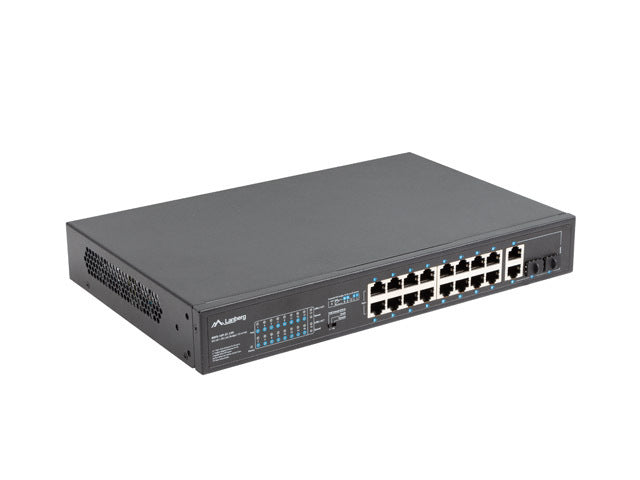 Switch Lanberg Gigabit Ethernet, 250W "RSFE-16P-2C-250"