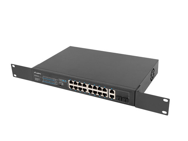 Switch Lanberg Gigabit Ethernet, 250W "RSFE-16P-2C-250"