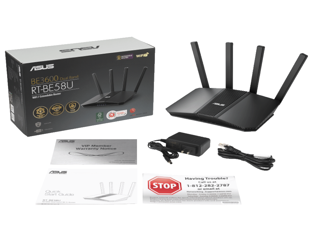 Router Asus Dual-band WiFi7, RT-BE58U, 3600 Mbps2.5G WAN/LAN port "RT-BE58U"