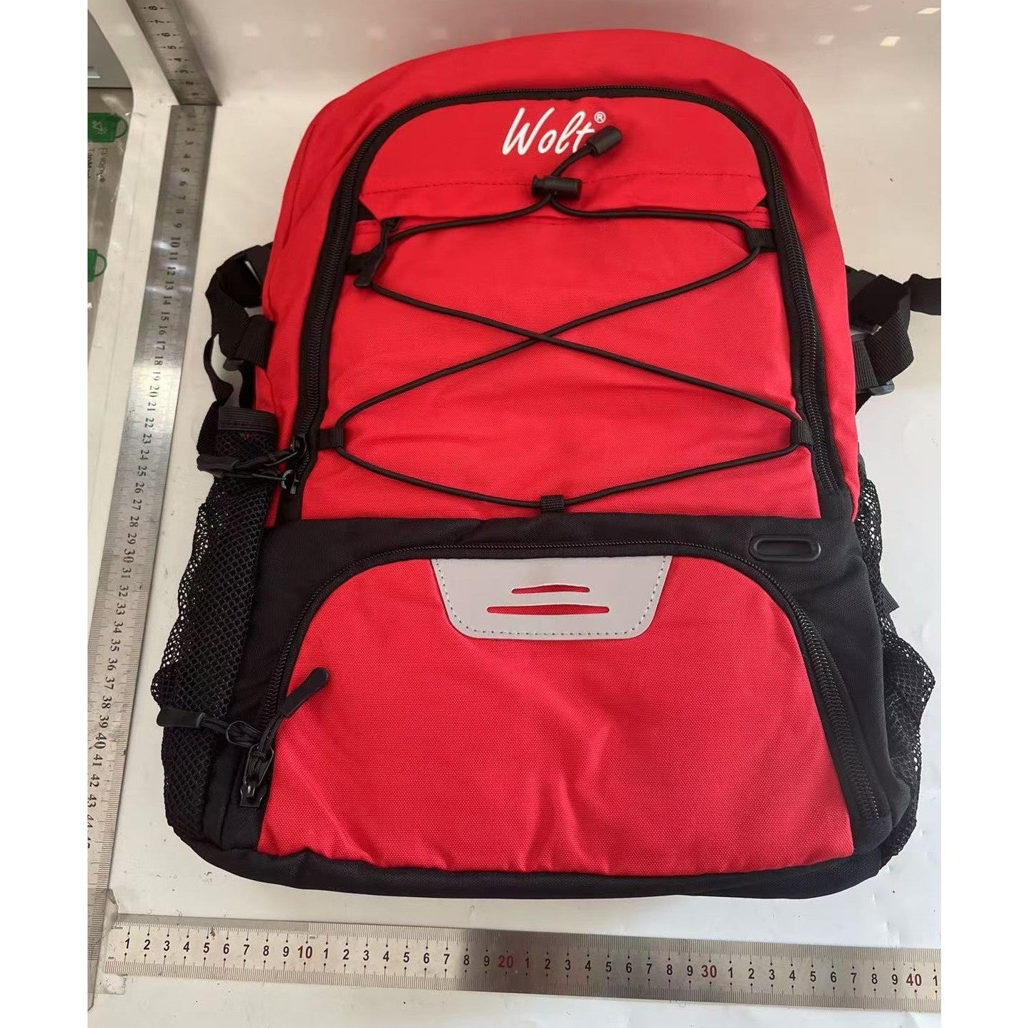 Rucsac de Baschet Multifunctional, Flippy, pentru Calatorie, Sport, Scoala, cu Compartiment pentru Pantofi si Minge, 32 Litri, 45x32x22 cm Rosu-Negru