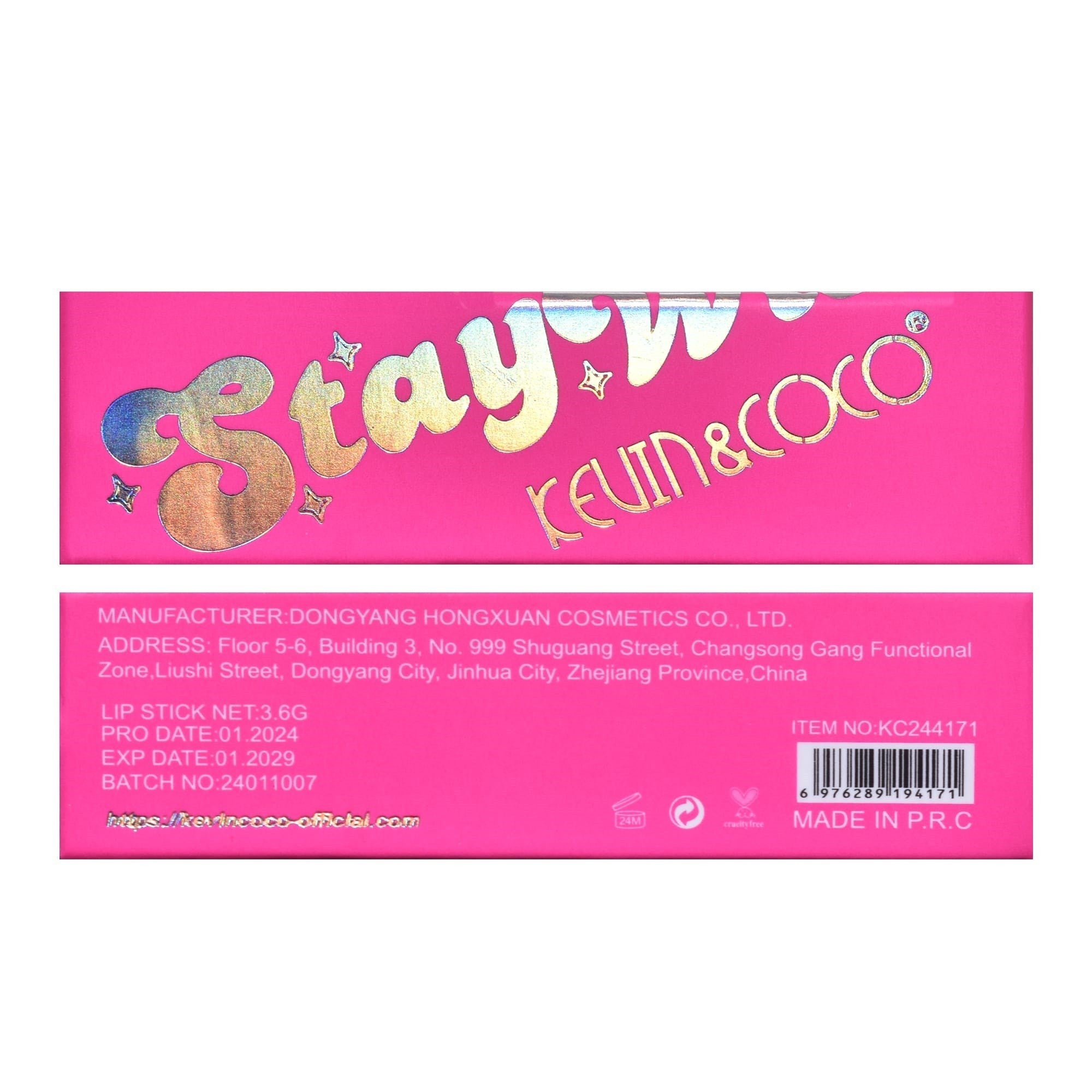 Ruj de Buze, KEVIN & COCO, Stay Wild, Lip Stick, 8 x 2.3 x 2.3 cm, Nuanta 3