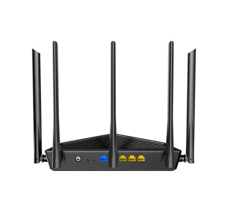 ROUTER Tenda wireless AX5700Mbps,1 x WAN Gigabit, 3 porturi LAN Gigabit, 2.4 GHz/5 GHz/6 Ghz tri band, 5 antene externe, WI-FI 6E "RX27 PRO"