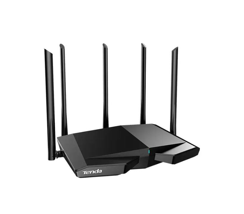 ROUTER Tenda wireless AX5700Mbps,1 x WAN Gigabit, 3 porturi LAN Gigabit, 2.4 GHz/5 GHz/6 Ghz tri band, 5 antene externe, WI-FI 6E "RX27 PRO"