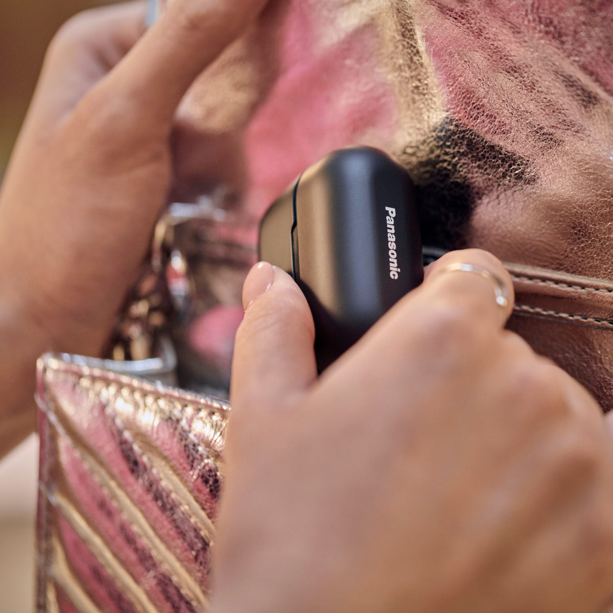 Casti, Panasonic, In-Ear True Wireless, Hybrid Noise Cancelling, IPX4, Bluetooth 5.3, Autonomie 16 ore, Driver 10 mm, Negru