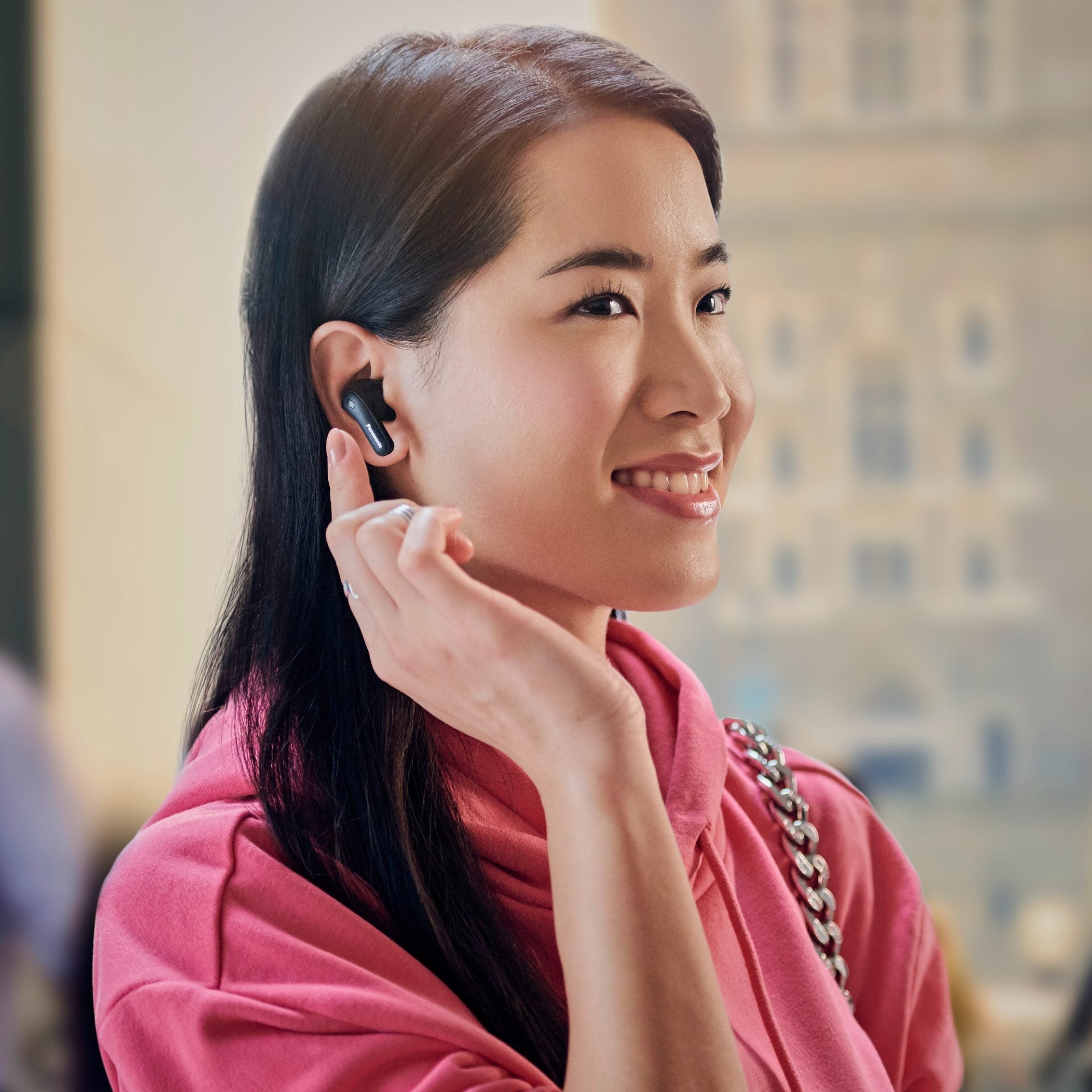 Casti, Panasonic, In-Ear True Wireless, Hybrid Noise Cancelling, IPX4, Bluetooth 5.3, Autonomie 16 ore, Driver 10 mm, Negru,  RZ-B310WDE-K "RZ-B310WDE-K" (timbru verde 0.8 lei)