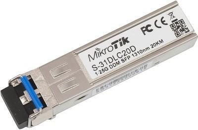 MODUL SFP Mikrotik, Single Mode, conector LC, pana la 20KM distanta 