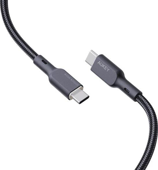 Cablu alimentare si date Aukey, USB Type-C (T) la USB Type-C (T), 1.8m, 480 Mbps, 100W, braided, negru, "LLTSN1041750" -689323785322