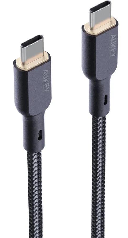 Cablu alimentare si date Aukey, USB Type-C (T) la USB Type-C (T), 1.8m, 480 Mbps, 100W, braided, negru, "LLTSN1041750" -689323785322