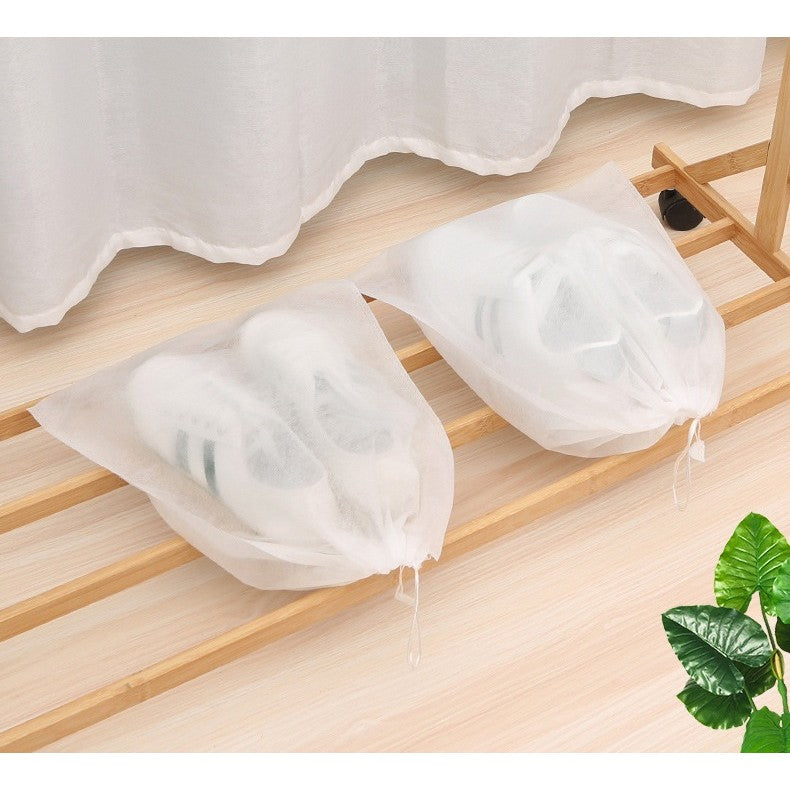 Set 50 de Saci de Depozitare Incaltaminte, Flippy, de Protectie, pentru Voiaj, Netesut, Rezistenti la Praf, Protectie Solara, Anti-Ingalbenire, 38x32 cm, Marime Medie, Transparent