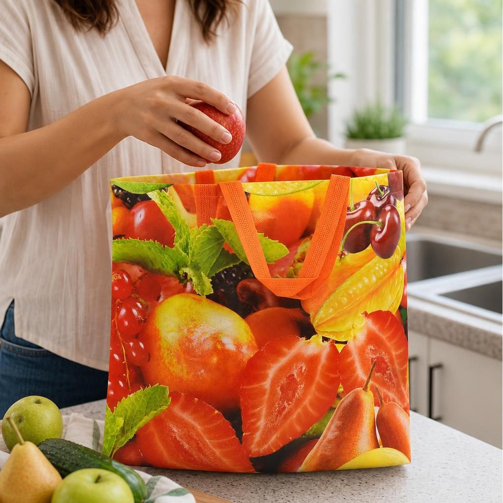 Sacosa Piata 40x30x13cm Textil Netesut Wei A-16359