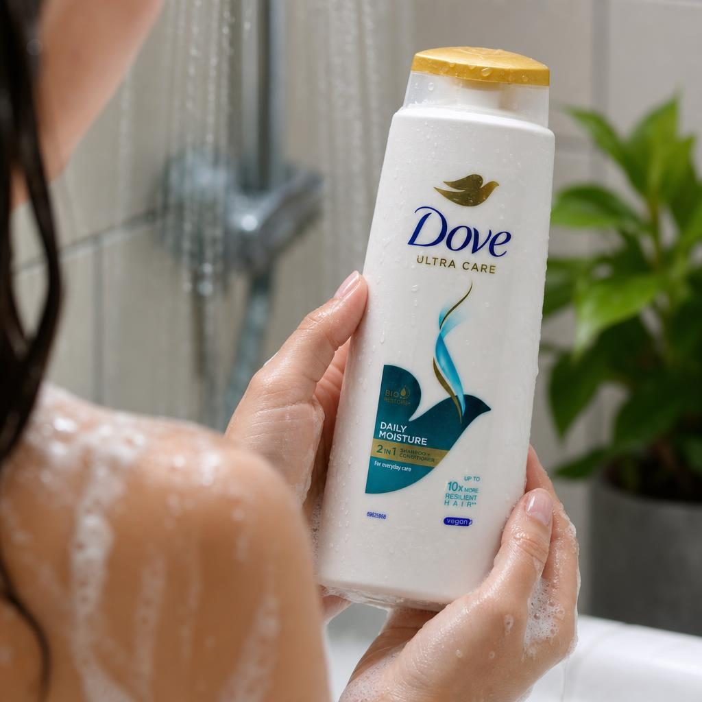 Sampon si Balsam 2 in 1, Dove Ultra Care, 400 ml, Daily Moisture