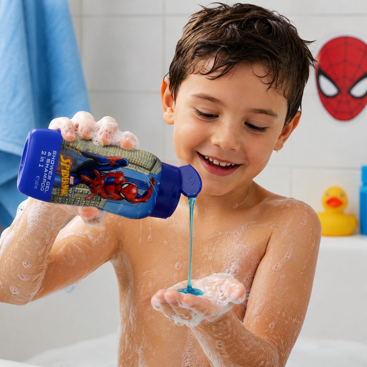 Sampon si Gel de Dus pentru Copii, Spiderman, 500 ml Kids