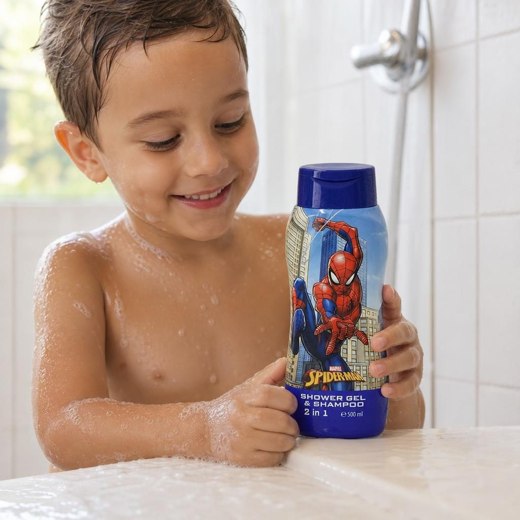 Sampon si Gel de Dus pentru Copii, Spiderman, 500 ml Kids