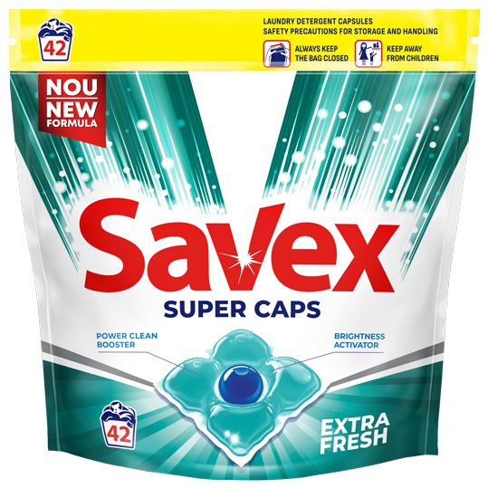 Savex Detergent Capsule 42 buc Extra Fresh