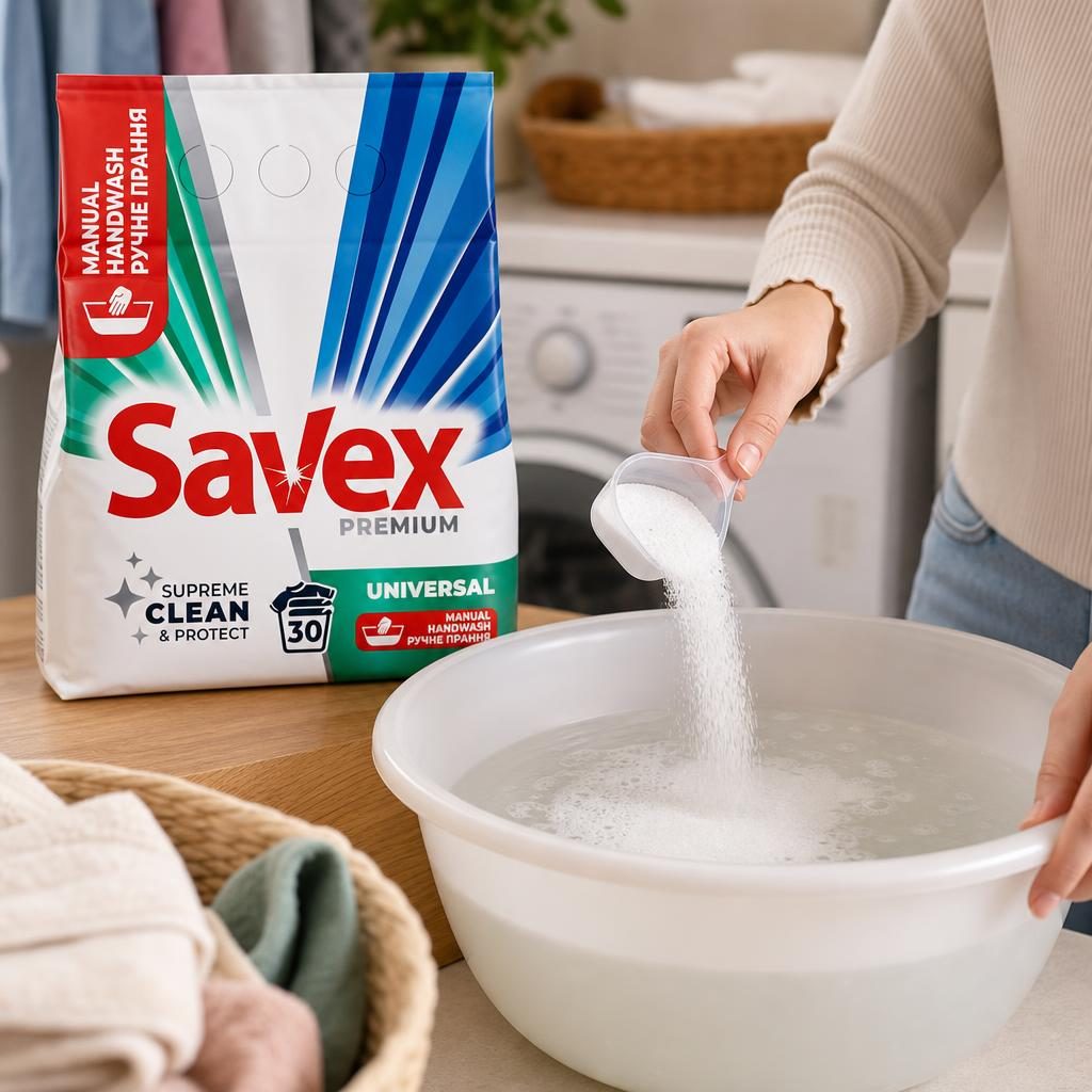 Savex, Detergent Praf Manual, 1.2 kg, Detergent pentru Rufe Universal, 30 Spalari