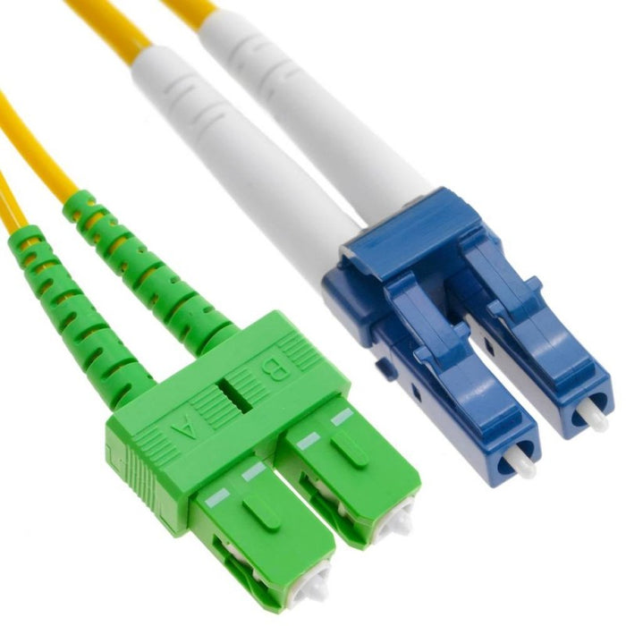 EMTEX Patchcord FO SC/APC-LC/PC, SM OS2 9/125, manta LSZH 3.0mm, duplex 3m "SC/APC-LC/PC-SM/DX-3" – Patch corduri fibra
