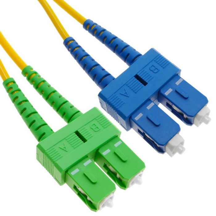 EMTEX Patchcord FO SC/APC-SC/PC, SM OS2 9/125, manta LSZH 3.0mm, duplex 2m "SC/APC-SC/PC-SM/DX-2" – Patch corduri fibra