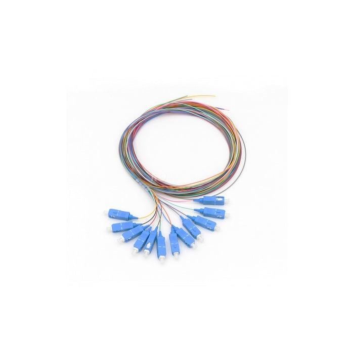 Cablu fibra optica EMTEX Set 12 buc pigtail FO SC/APC, SM OS2, 9/125, 0,9mm manta LSZH, 1.5m colorate - EMTEX "SC