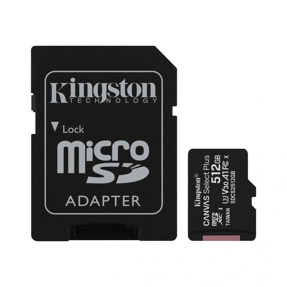 CARD MicroSD Kingston, 512 GB, MicroSDXC, clasa 10, standard UHS-I U3, 