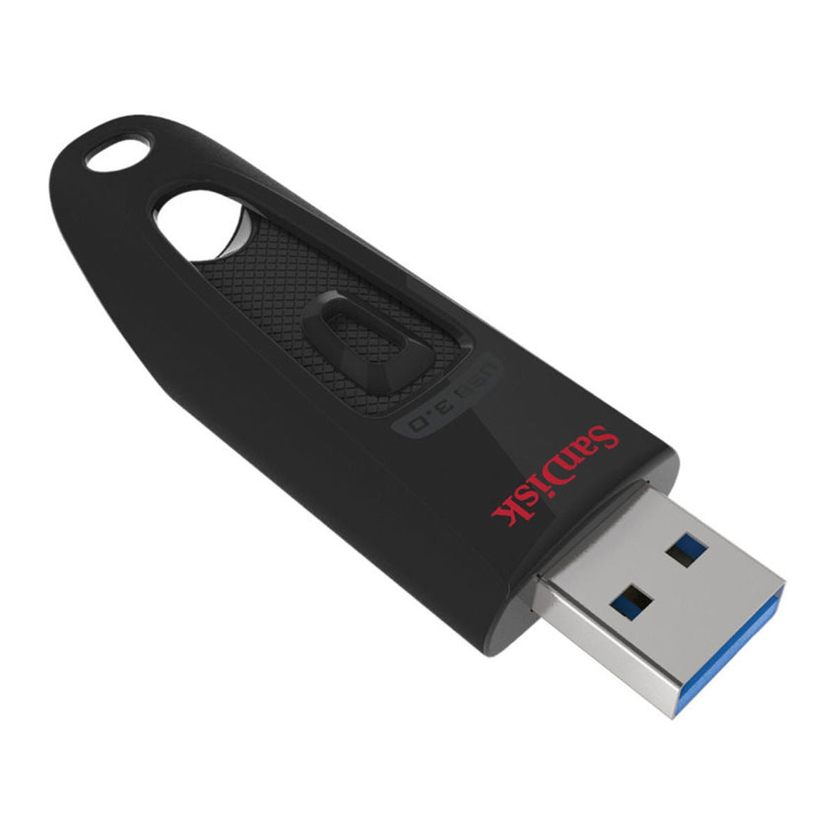 MEMORIE USB 3.0 Sandisk 64 GB, retractabila, carcasa plastic, negru, 