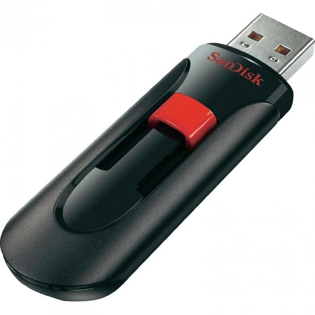 MEMORIE USB 2.0 SANDISK 32 GB, retractabila, carcasa plastic, negru, "SDCZ60-032G-B35"