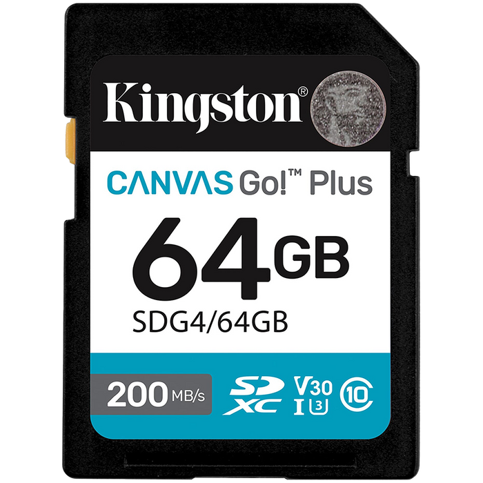 Kingston MICROSD KS 64GB CL10 UHS-I CANVAS GO PLS "SDG4/64GB" – Carduri SD