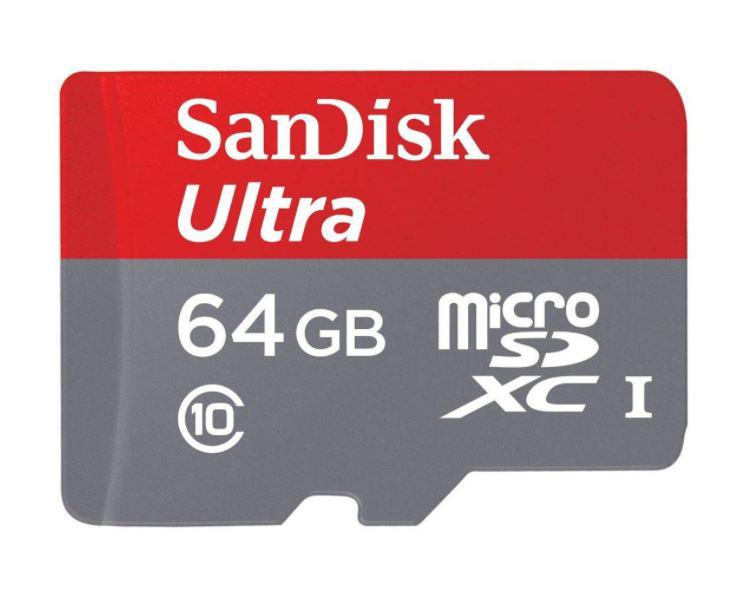 CARD MicroSD SANDISK, 64 GB, MicroSD, clasa 10, standard UHS-I U1, "SDSQUNR-064G-GN3MN"