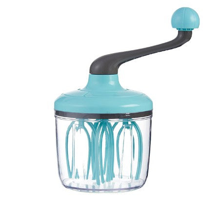 Mixer Manual, pentru Oua Smantana Frisca Aluat, Maner Plastic, Usor de Utilizat si Depozitat, Bol Transparent, 24.5 x 11.5 cm Verde