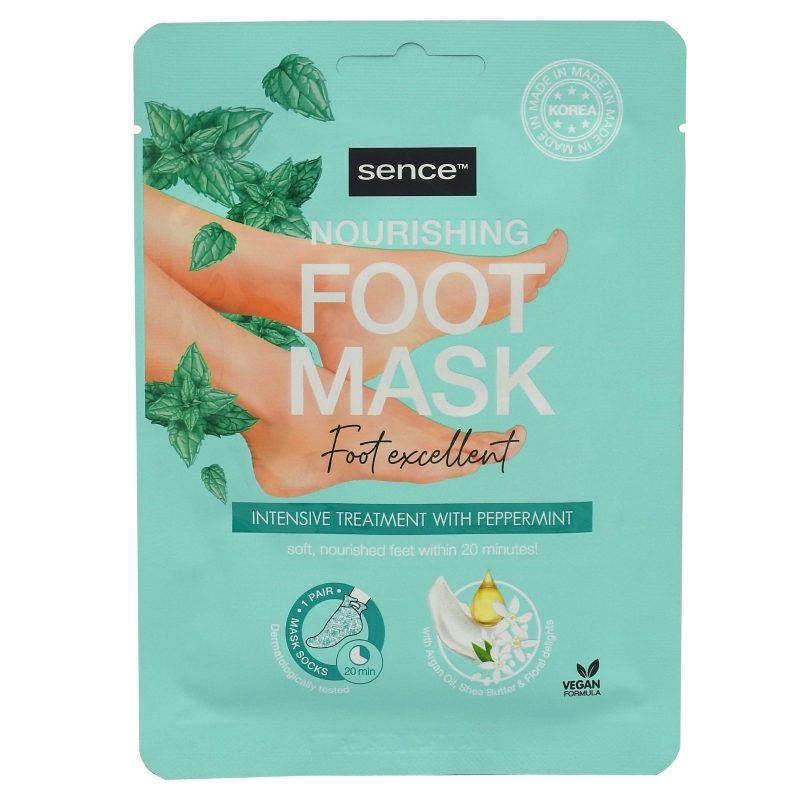 Sence Beauty Masca Hidratanta pentru Picioare 18 g Menta