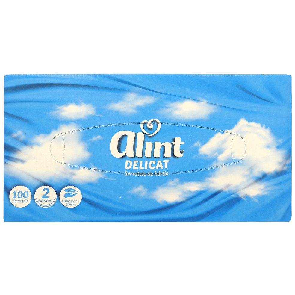 Servetele Usacate de Masa, Alint, Cutie Pop Up, 100 buc, 2STR