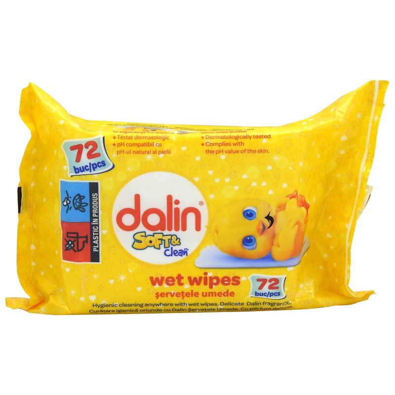Servetele Umede, Dalin, 72 buc Soft Clean