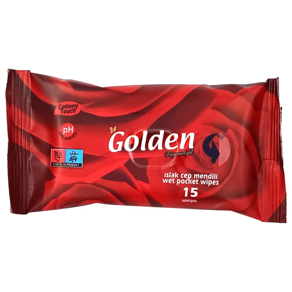 Servetele Umede, Golden, Buzunar 15 buc Trandafir