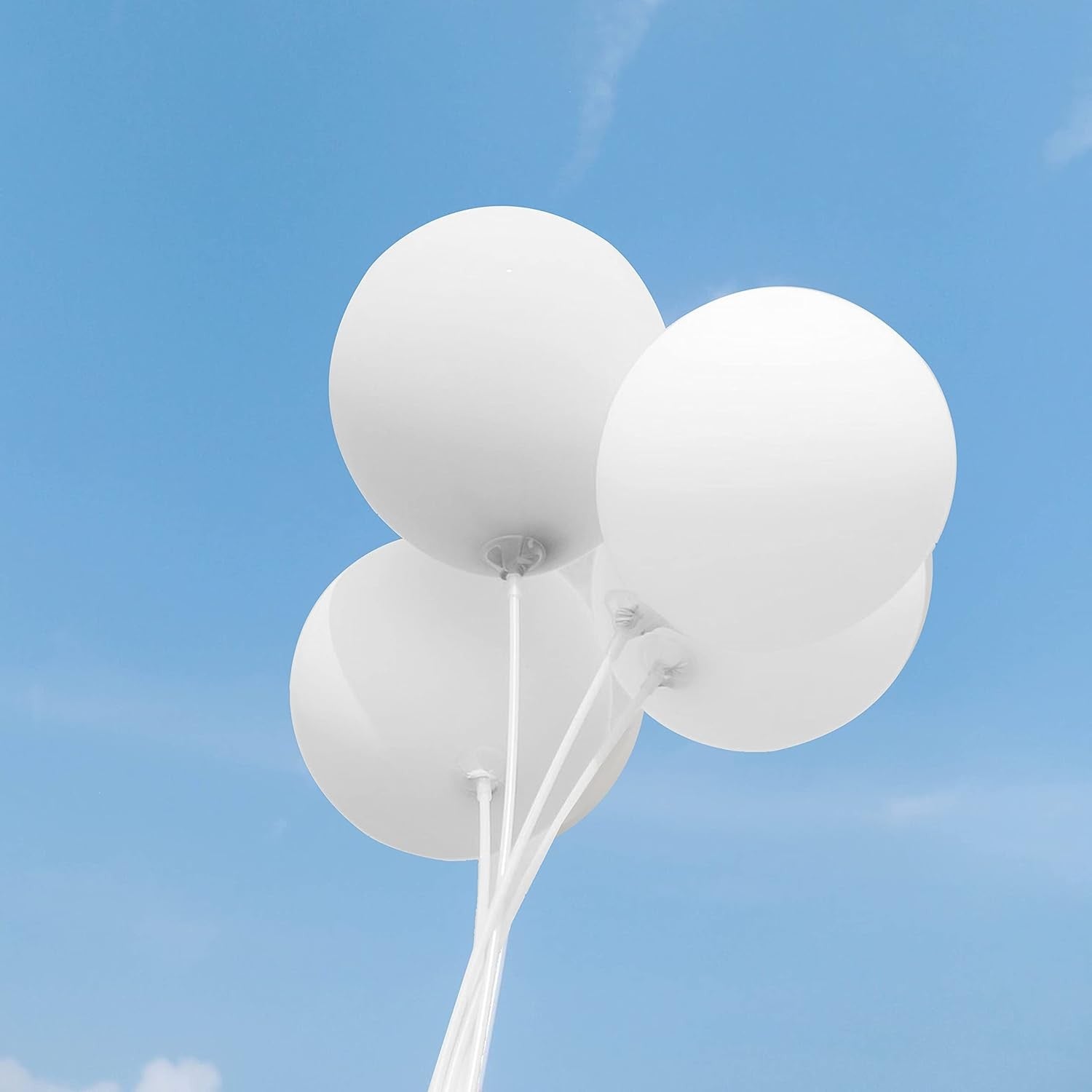 Set 10 Baloane din Latex, Model Party, 13 cm, 1 g, Alb