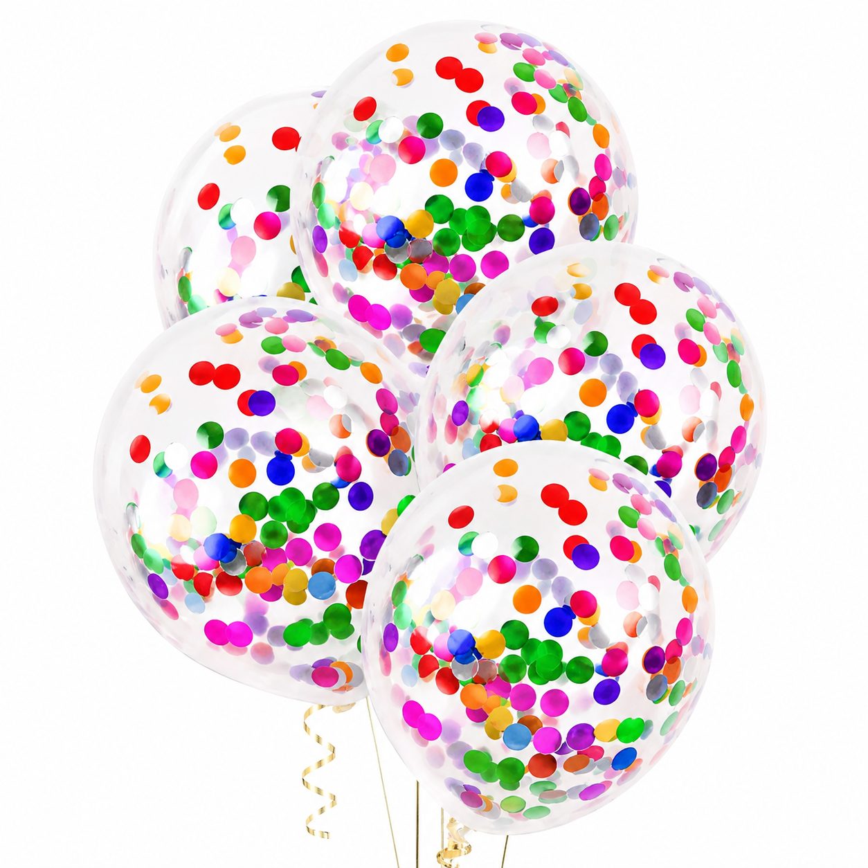 Set 10 Baloane din Latex, Model Party Confetti, 30 cm, Multicolore, 2.8 g