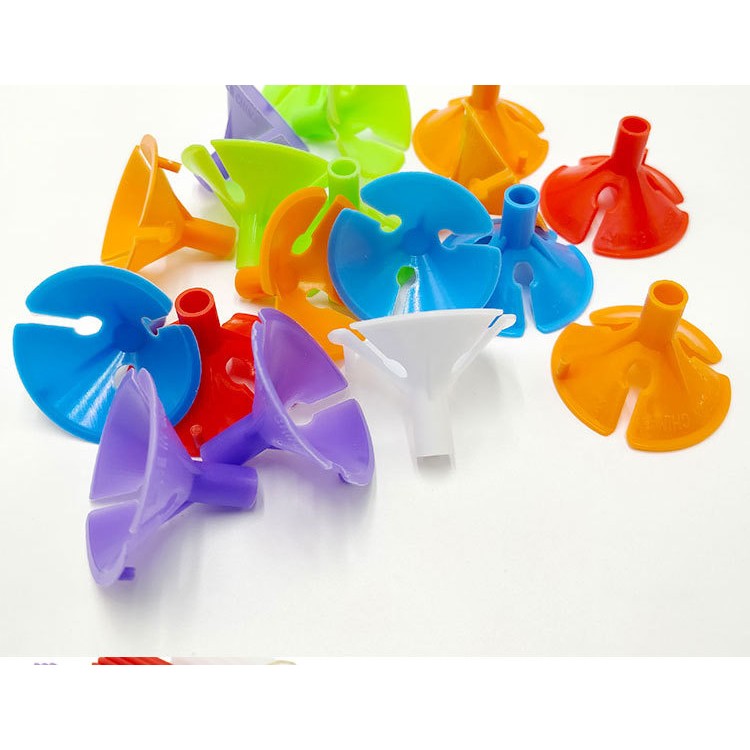 Set 10 Bete cu Rozete pentru Baloane, Suporturi de plastic, Usor de instalat, Reutilizabil, Pentru aniversare, Nunta, Ziua de Nastere, Decor, 40 cm, Multicolore